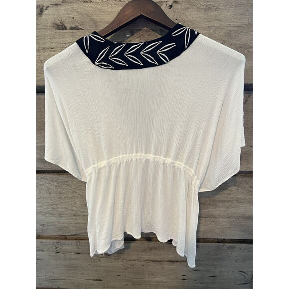 Express Boho Wrap Blouse Cover Up White One Size Caftan Lagenlook - Picture 4 of 9